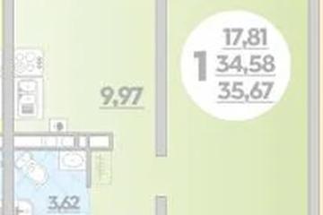 Фото №1: 1-комнатная квартира 35 м², 5/8 эт. - Лабинск, мкр. ЖК Первый, ул. Калинина, 309