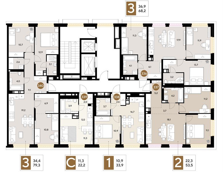 Фото №8: Студия 22&nbsp;м², 4/18&nbsp;эт. - Краснодар, Прикубанский внутригородской округ, мкр. ЖК Грейд