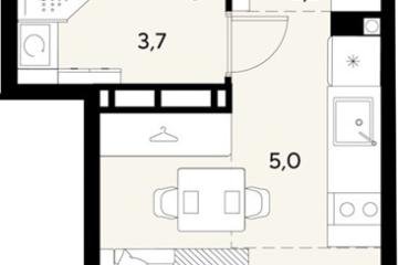 Фото №1: Студия 20&nbsp;м², 18/18&nbsp;эт. - Краснодар, мкр. ЖК Грейд, 