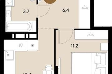 Фото №1: 1-комнатная квартира 31 м², 13/18 эт. - Краснодар, мкр. ЖК Грейд,