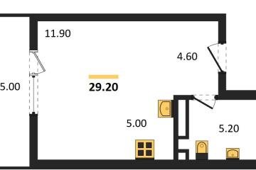 Фото №1: Студия 29 м², 14/14 эт. - Майкоп, мкр. ЖК Звезды,