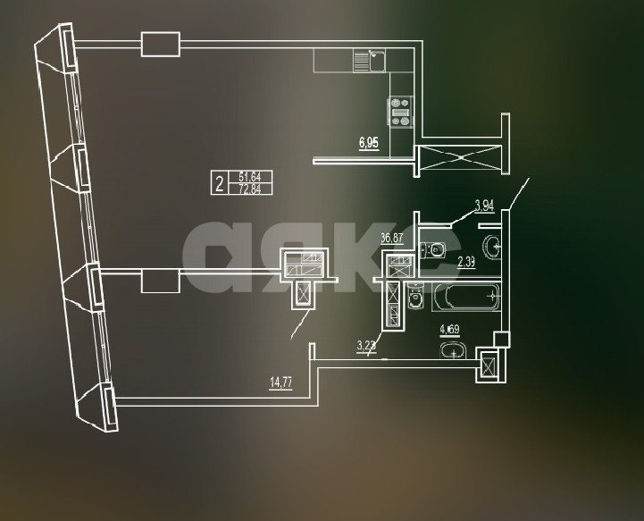 Фото №3: 3-комнатная квартира 72 м² - Ростов-на-Дону, Богатяновка, ул. Береговая, 55А