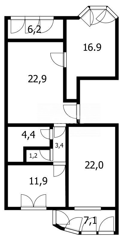 Фото №19: 3-комнатная квартира 95 м² - Анапа, жилой комплекс Фея, ул. Владимирская, 55к1