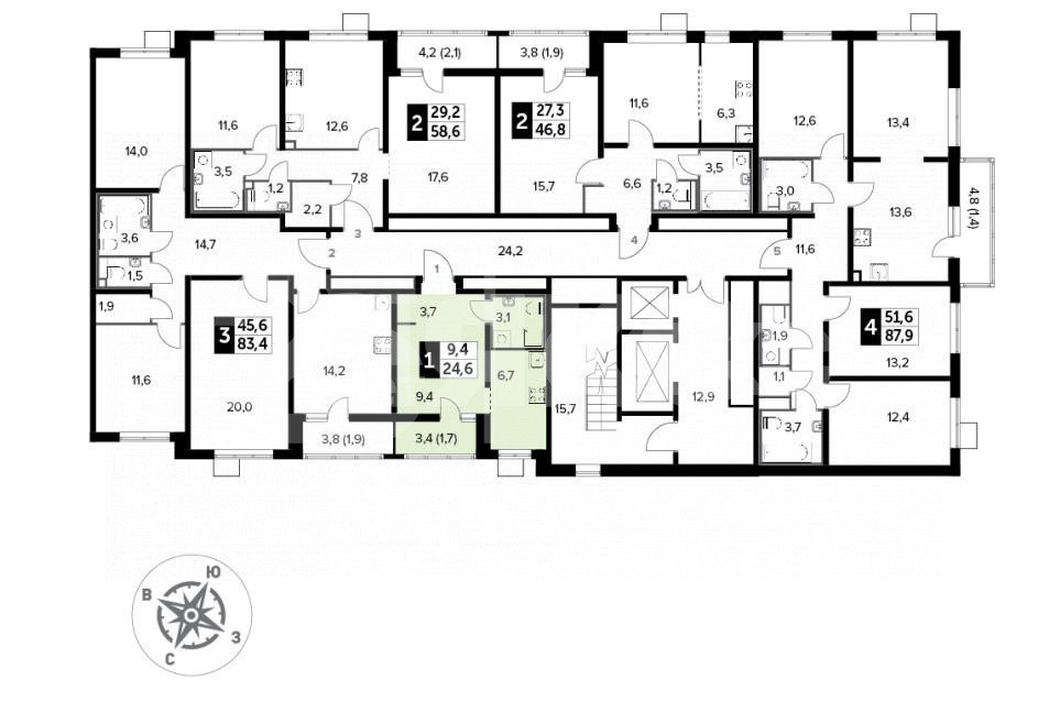 Фото №8: Студия 24 м² - Люберцы, жилой комплекс 1-й Лермонтовский, к5.1