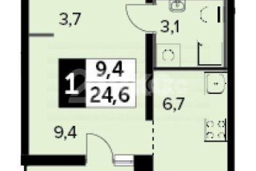 Фото №1: Студия 24 м² - Люберцы, мкр. жилой комплекс 1-й Лермонтовский, к5.1