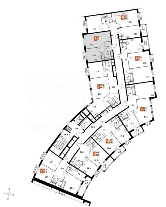 Фото №9: 1-комнатная квартира 38 м² - Развилка, жилой комплекс Римский, пр-д Римский, 7