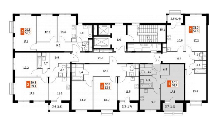 Фото №9: 1-комнатная квартира 40 м² - Развилка, жилой комплекс Римский, пр-д Римский, 13