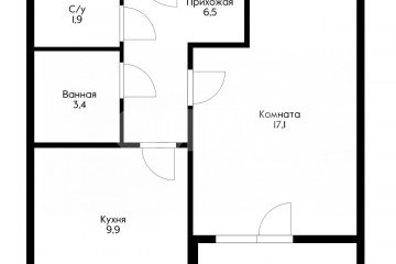 Фото №1: 1-комнатная квартира 40 м² - Развилка, мкр. жилой комплекс Римский, пр-д Римский, 13