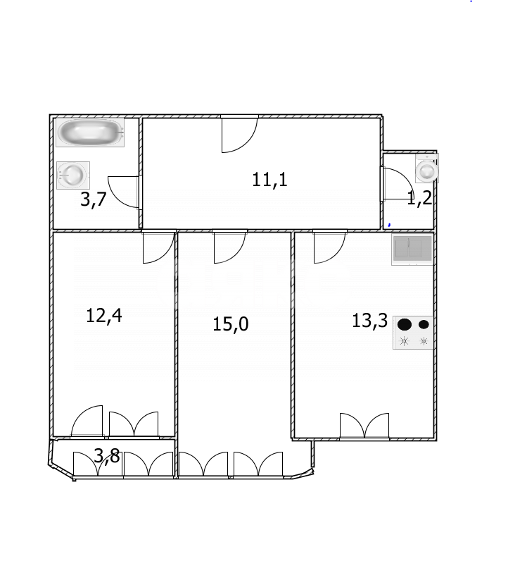 Фото №14: 2-комнатная квартира 60 м² - Анапа, пер. Спасский, 16