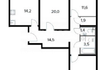 Фото №1: 3-комнатная квартира 82 м² - Люберцы, мкр. жилой комплекс 1-й Лермонтовский, к3.1