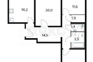 Фото №1: 3-комнатная квартира 82 м² - Люберцы, мкр. жилой комплекс 1-й Лермонтовский, к3.1