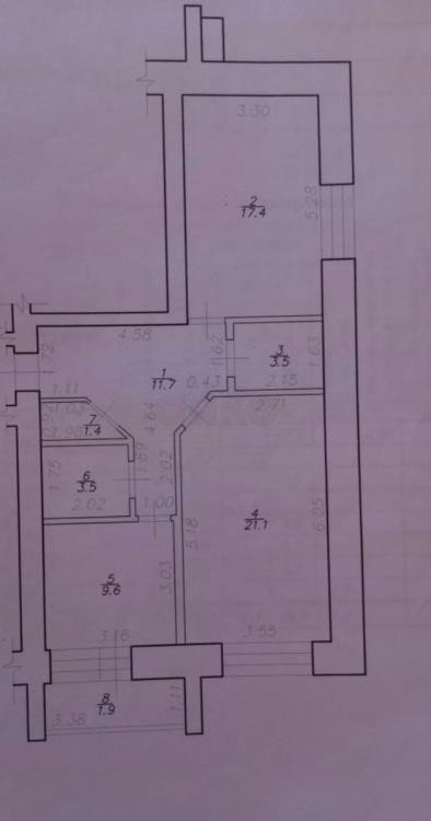 Фото №4: 2-комнатная квартира 68 м² - Чита, Центральный, ул. Шилова, 95В