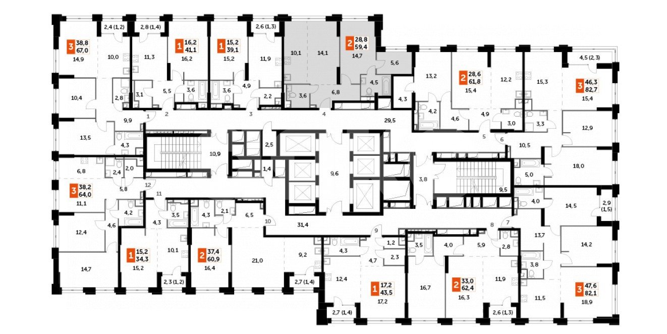 Фото №15: 2-комнатная квартира 60 м² - Москва, жилой комплекс Сидней Сити, ул. Шелепихинская набережная, 40к1