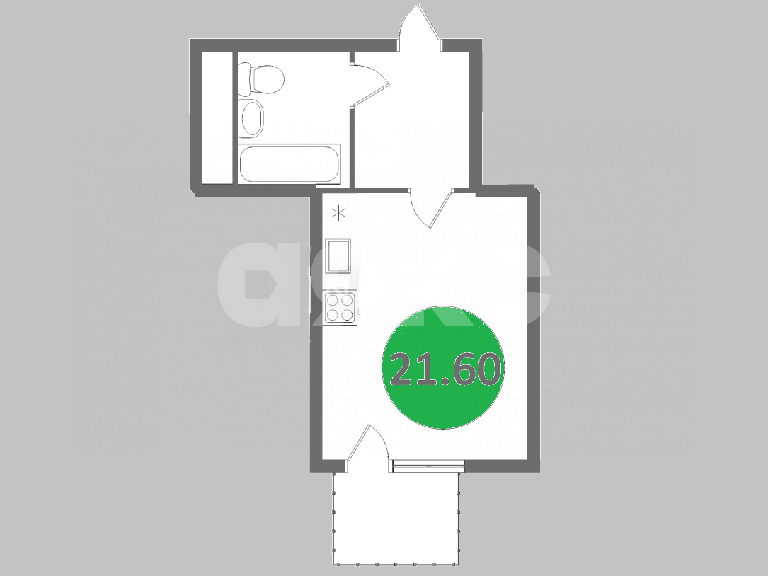 Фото №14: Студия 21 м² - Сочи, Бытха, ул. Бытха, 48/4