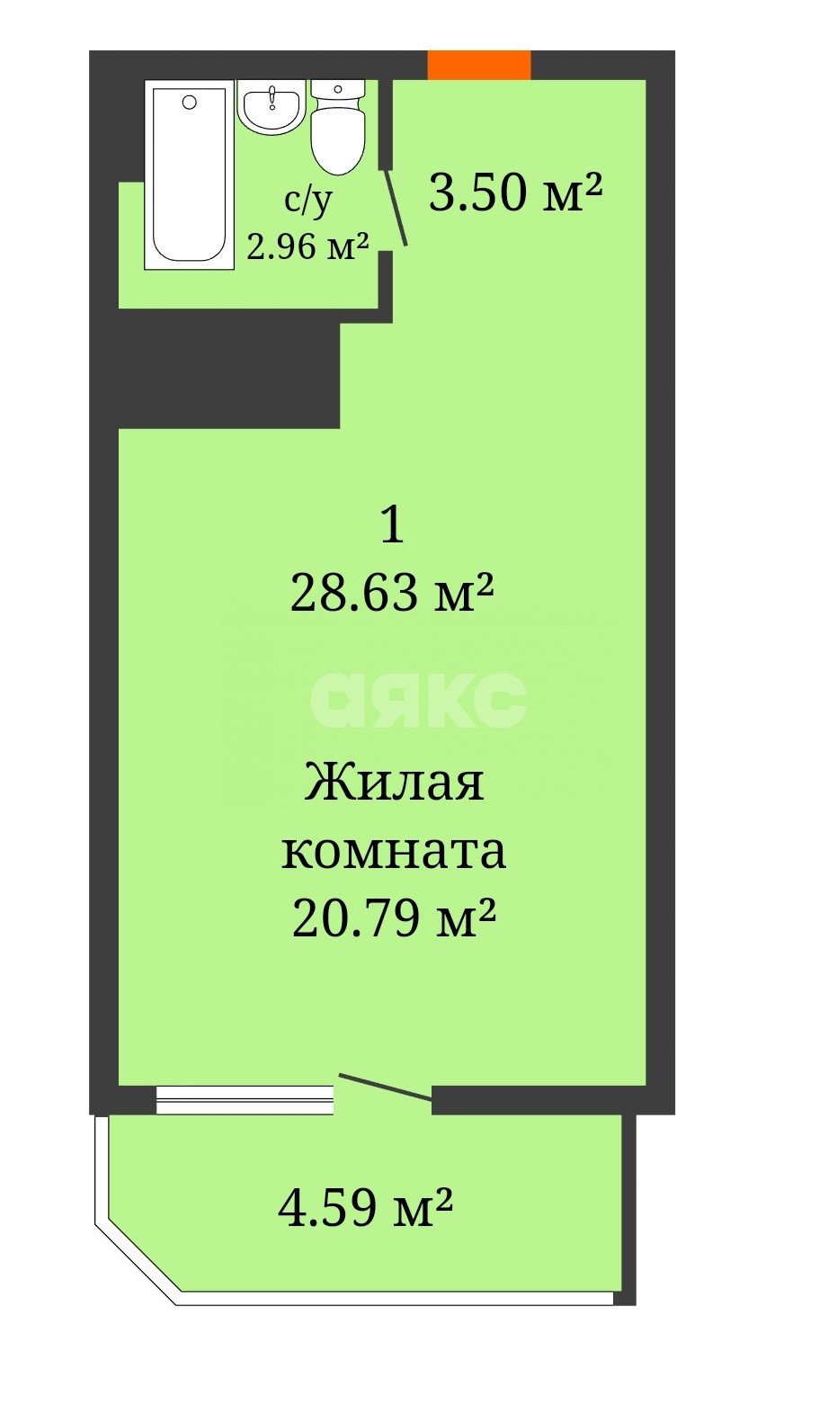 Фото №5: Студия 28 м² - Ростов-на-Дону, Берберовка, ул. Горсоветская, 77