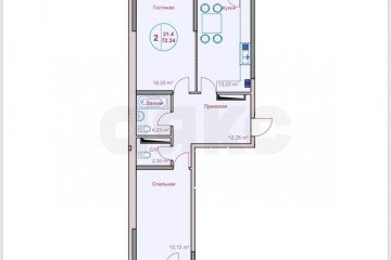 Фото №3: 2-комнатная квартира 72 м² - Горячий Ключ, с. коттеджный посёлок Царское, ул. Владимирская, 20