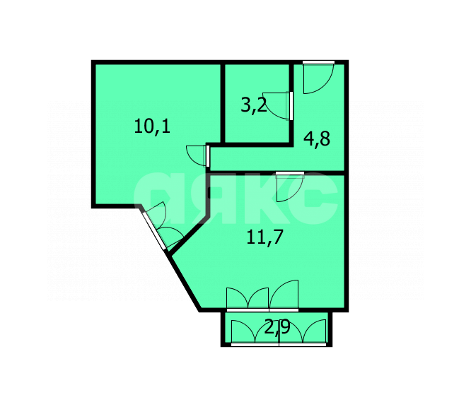 Фото №16: 1-комнатная квартира 32 м² - Анапа, Алексеевка, ул. Солнечная, 54