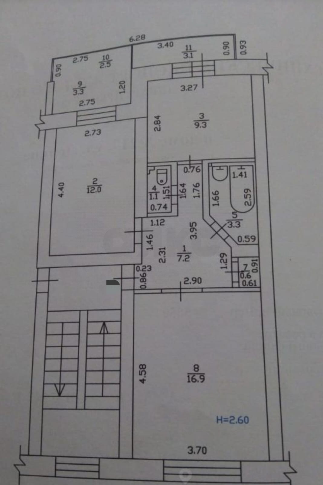 Фото №6: 2-комнатная квартира 50 м² - Горячий Ключ, Администрация, ул. Ленина, 217