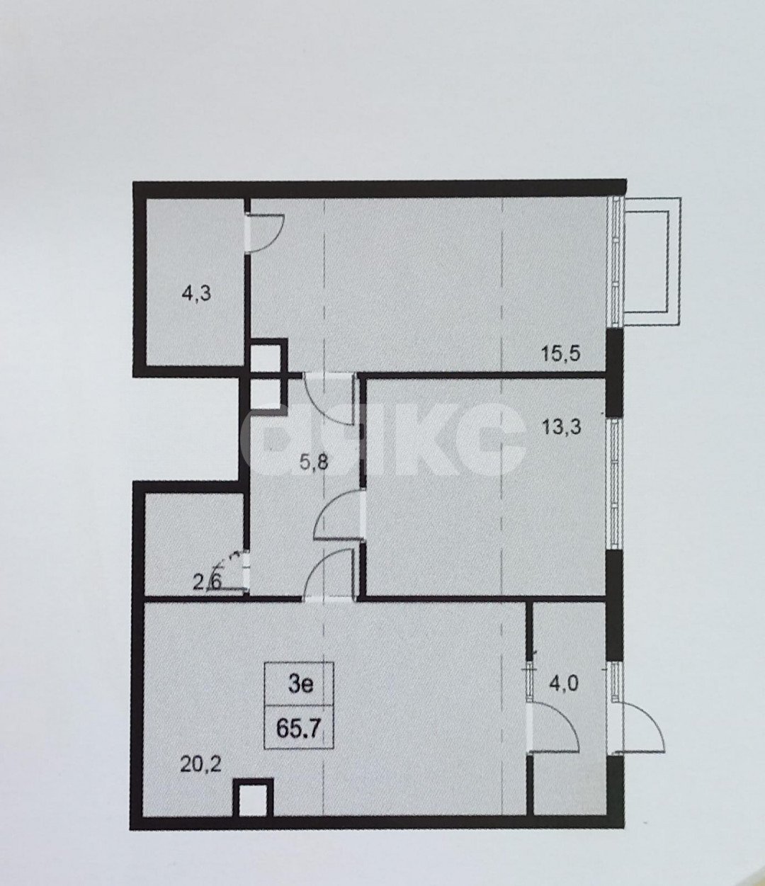 Фото №16: 3-комнатная квартира 65 м² - Сукко, жилой комплекс Холидей Хаус, ул. Мирная, 11к2