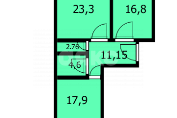 Фото №5: 2-комнатная квартира 84 м² - Анапа, мкр. жилой комплекс Консул, ул. Шевченко, 3