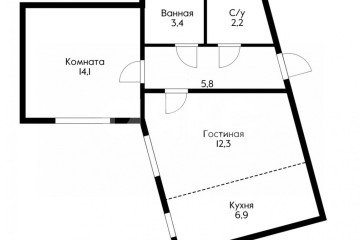 Фото №1: 2-комнатная квартира 45 м² - Развилка, мкр. жилой комплекс Римский, пр-д Римский, 13