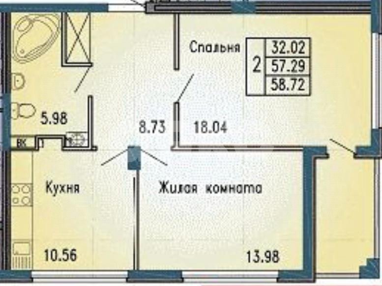 Фото №15: 2-комнатная квартира 60 м² - Анапа, жилой комплекс Бельведер, ул. Таманская, 121к2