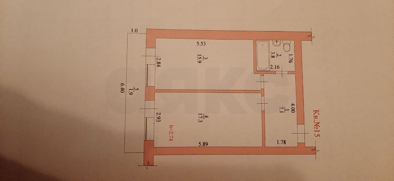 Фото №14: 1-комнатная квартира 44 м² - Горячий Ключ, Администрация, ул. Черняховского, 74