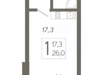 Фото №1: Студия 26 м² - Сочи, мкр. жилой комплекс Летний, ул. Искры, 88