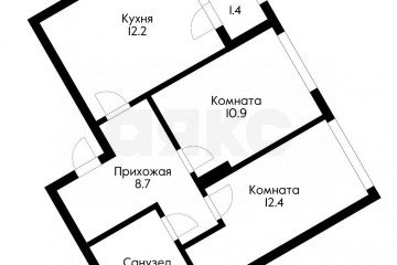 Фото №2: 2-комнатная квартира 49 м² - Москва Новомосковский административный округ