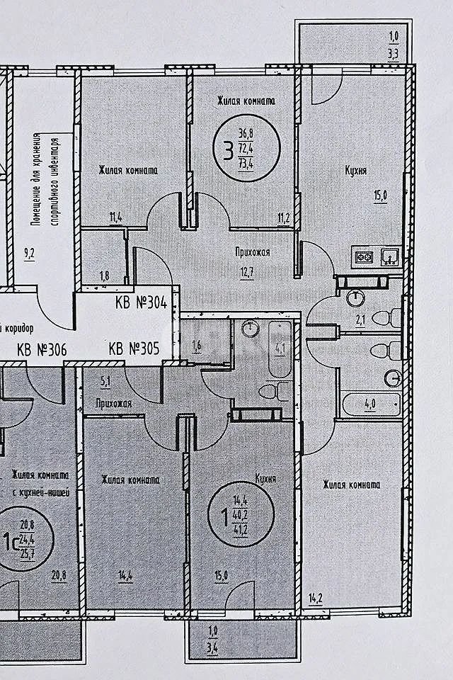 Фото №17: 3-комнатная квартира 73 м² - Ростов-на-Дону, жилой комплекс Грей, пр-кт Маршала Жукова, 18