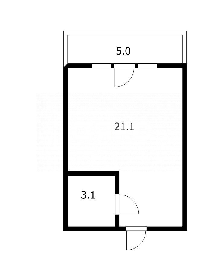 Фото №8: Студия 30 м² - Сочи, Мамайка, ул. Анапская, 5/5