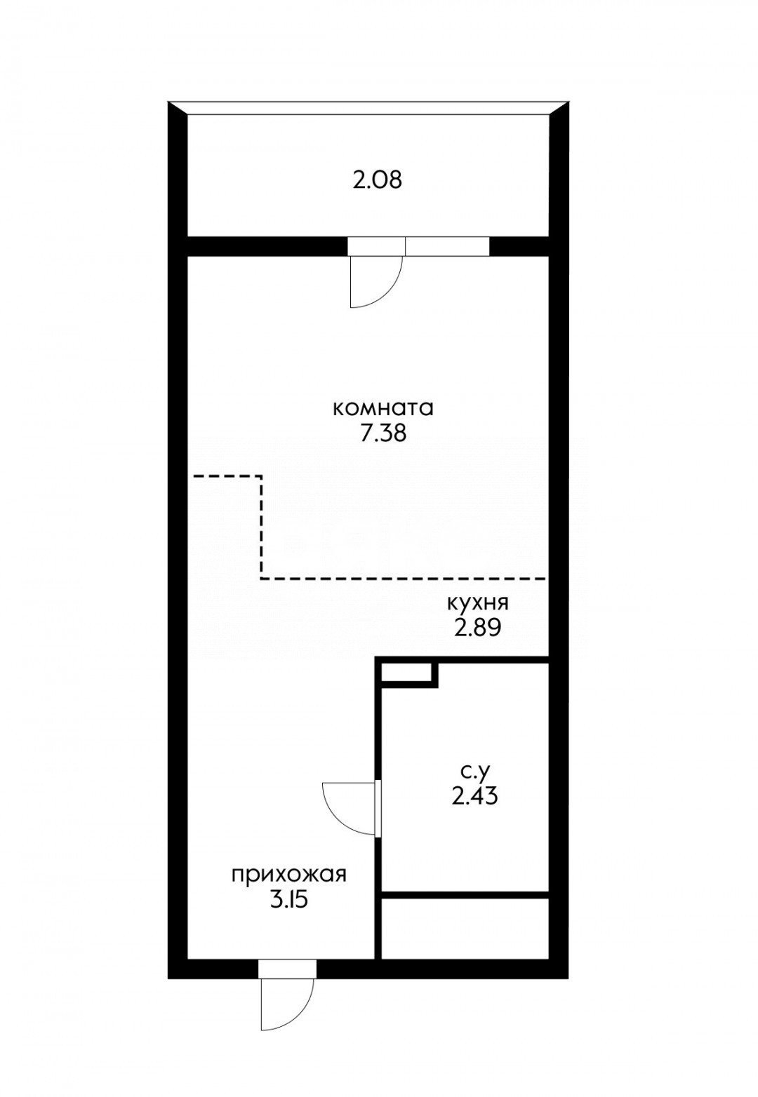 Фото №4: Студия 17 м² - Сочи, Бытха, ул. Ясногорская, 16