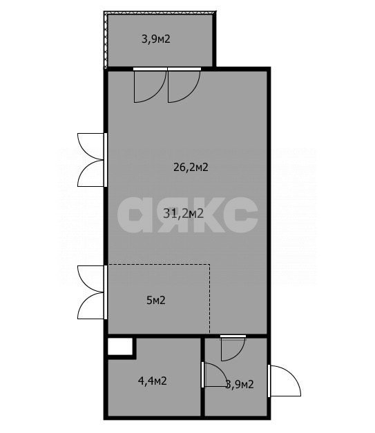 Фото №29: 1-комнатная квартира 43 м² - Варваровка, жилой комплекс Резиденция Анаполис, ул. Калинина, 150к7