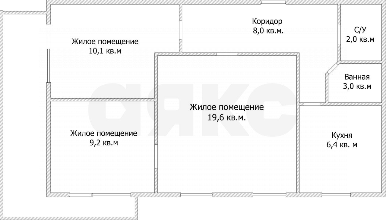 Фото №8: 3-комнатная квартира 58 м² - Мариуполь, Приморский, ул. Гагарина, 2