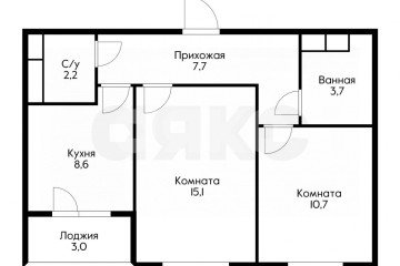 Фото №5: 2-комнатная квартира 49 м² - Развилка, мкр. жилой комплекс Римский, пр-д Римский, 13