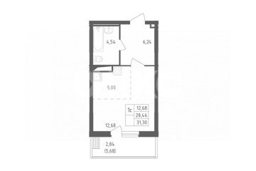 Фото №1: Студия 31 м² - Жилино-1, мкр. 2-й квартал, 1к1