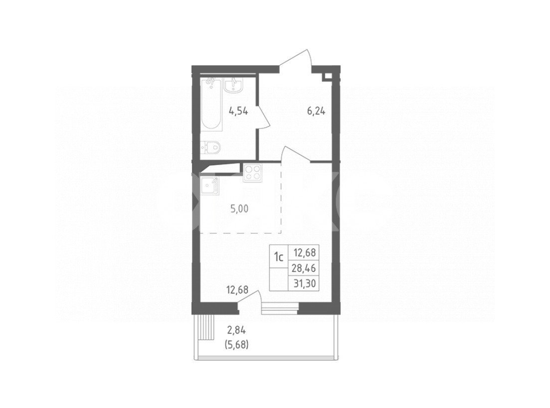 Фото №1: Студия 31 м² - Жилино-1, 2-й квартал, 1к1