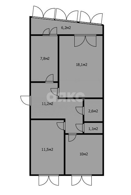 Фото №32: 3-комнатная квартира 68 м² - Анапа, 12-й, 37