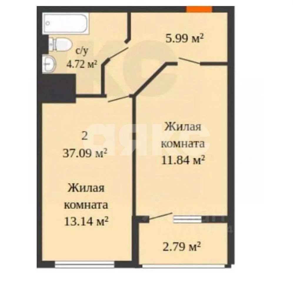 Фото №1: 1-комнатная квартира 37 м² - Ростов-на-Дону, Пролетарский, ул. Рыльского