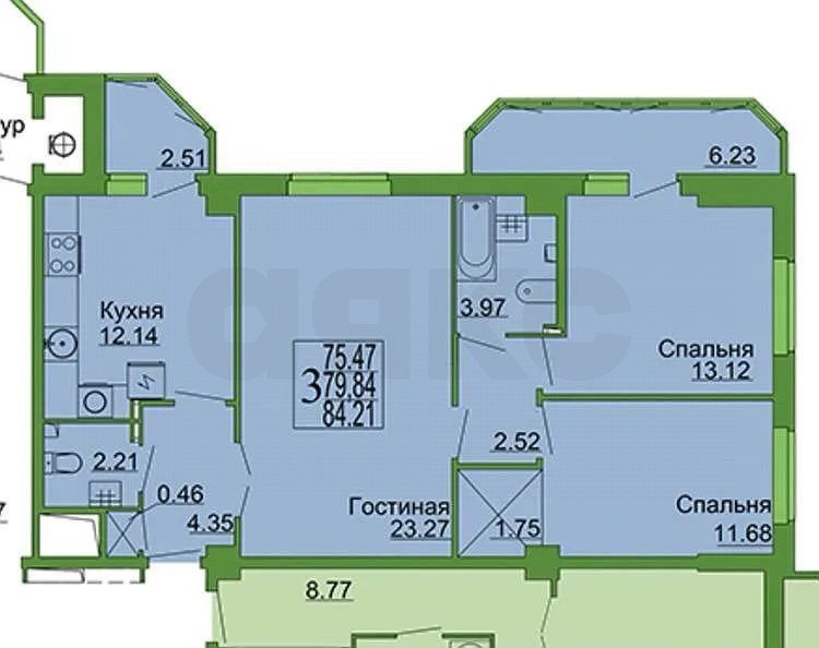 Фото №15: 3-комнатная квартира 80 м² - Ростов-на-Дону, 6-й, пр-кт Стачки, 188/3