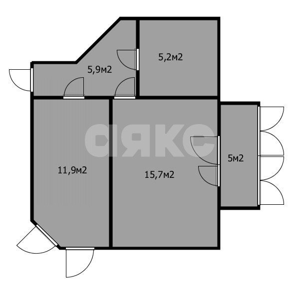 Фото №23: 1-комнатная квартира 43 м² - Анапа, ул. Парковая, 31