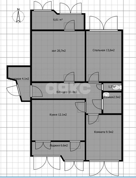 Фото №21: 3-комнатная квартира 88 м² - Анапа, 12-й, ул. Стахановская, 13