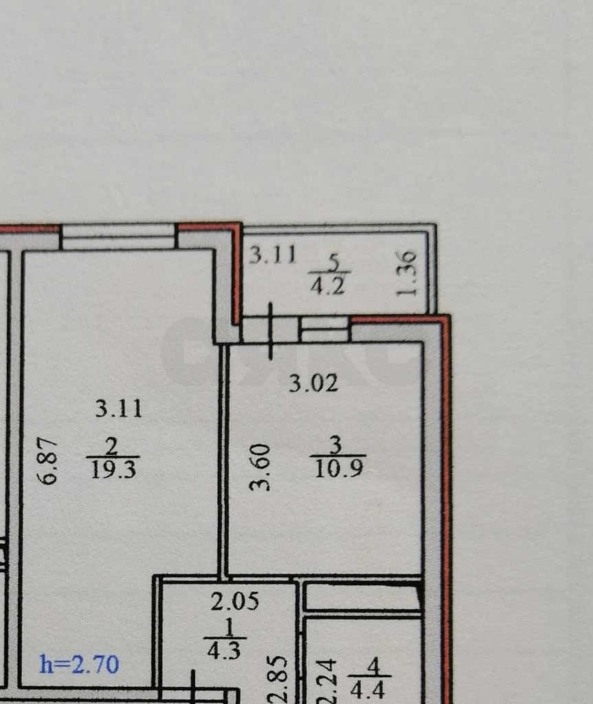 Фото №8: 1-комнатная квартира 39 м² - Горячий Ключ, Администрация, ул. Объездная, 18Ак8/1