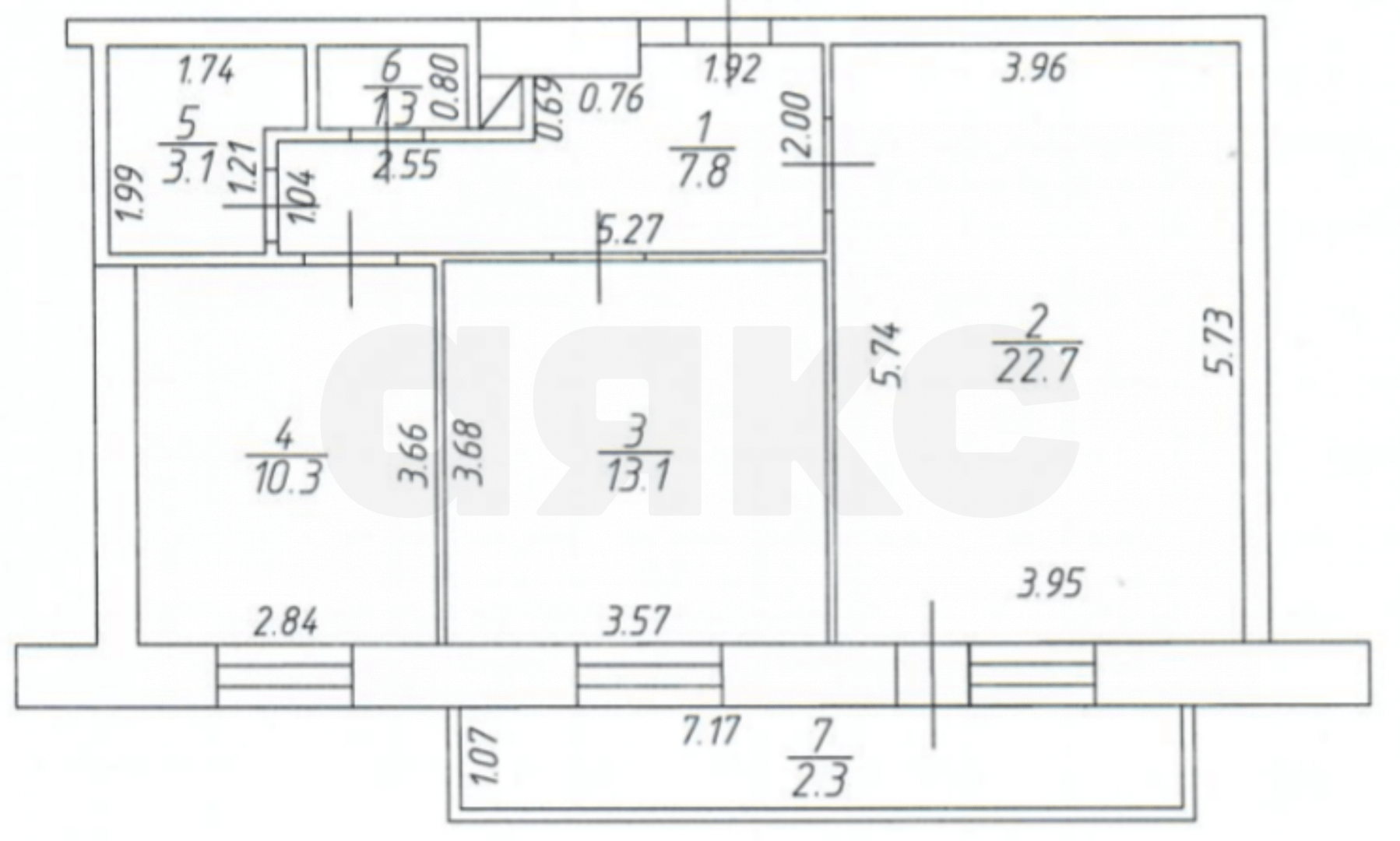 Фото №25: 2-комнатная квартира 60 м² - Альметьевск, 2В, пр-кт Изаила Зарипова, 41