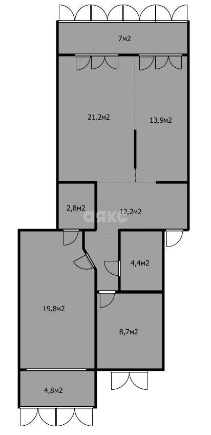 Фото №26: 3-комнатная квартира 96&nbsp;м², 3/6&nbsp;эт. - Анапа, мкр. 3А, ул. Ленина, 145