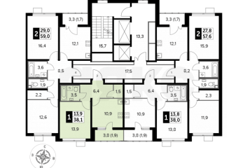 Фото №3: 1-комнатная квартира 40 м² - Люберцы, мкр. жилой комплекс 1-й Лермонтовский, к5.1