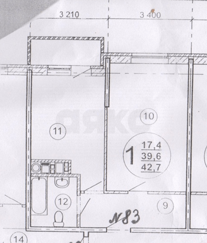 Фото №6: 1-комнатная квартира 42 м² - Горячий Ключ, жилой комплекс Островский, ул. Ворошилова, 38К1