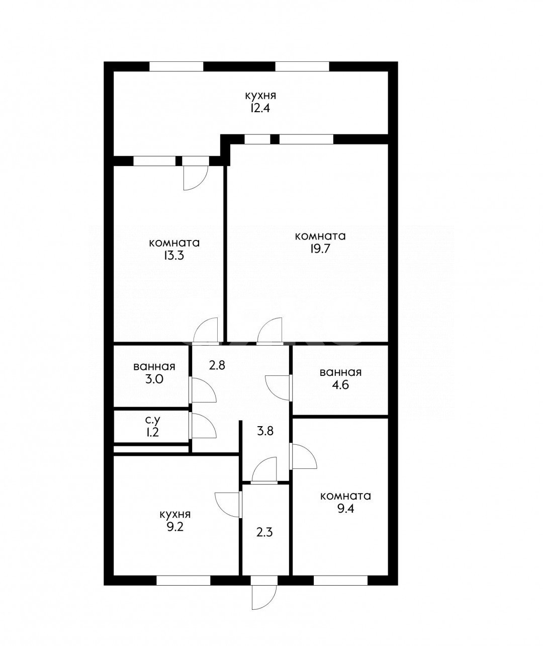 Фото №19: 3-комнатная квартира 70 м² - Сочи, Донская, ул. Пасечная, 61/2