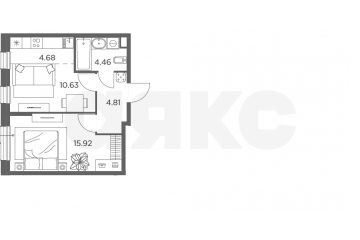 Фото №1: 2-комнатная квартира 40 м² - Пушкино, мкр. Новое Пушкино, ул. Просвещения, 12к2