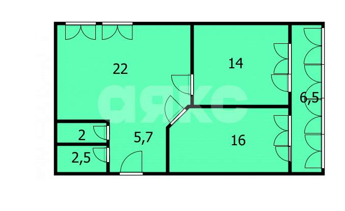 Фото №14: 2-комнатная квартира 70 м² - Анапа, ул. Краснодарская, 59